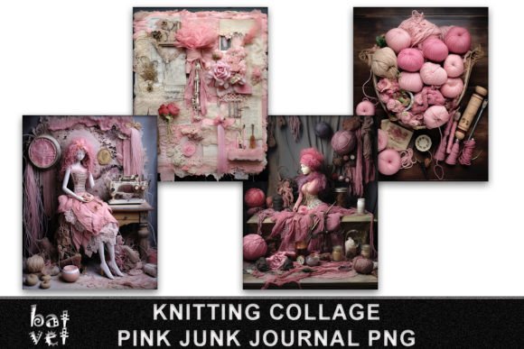 Download Retro Knitting Junk Journal Pink Bundle - Premium Resources