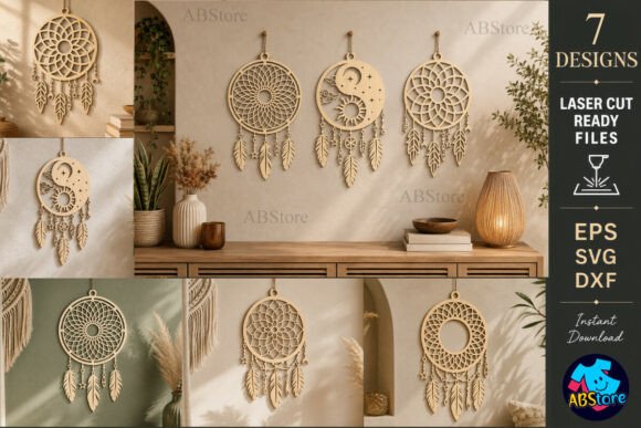 Download Boho Dreamcatcher Laser Cut Bundle - Cat Collection