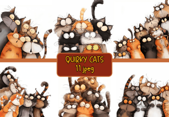 Download Quirky Cats JPG Bundle - Cat Collection